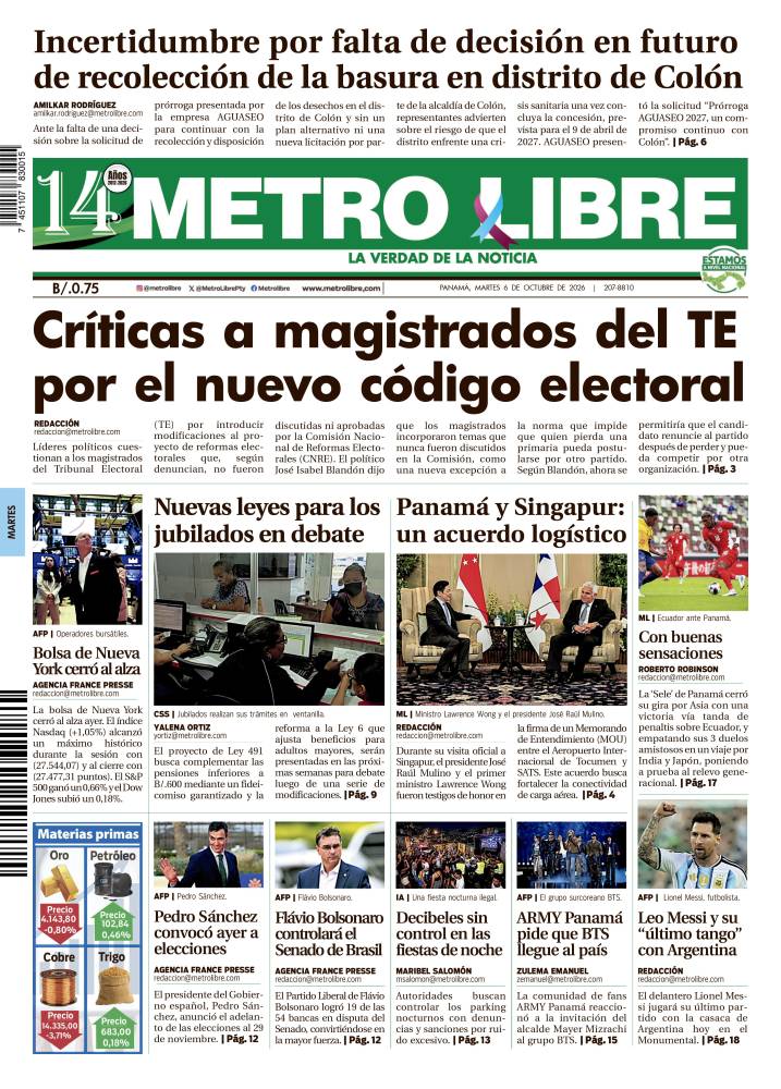 Portada del 6 de octubre de 2026