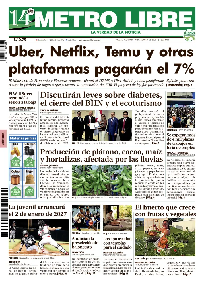 Portada del 19 de agosto de 2026