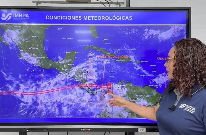 El IMHPA advierte sobre lluvias y tormentas por el paso de la onda tropical #35