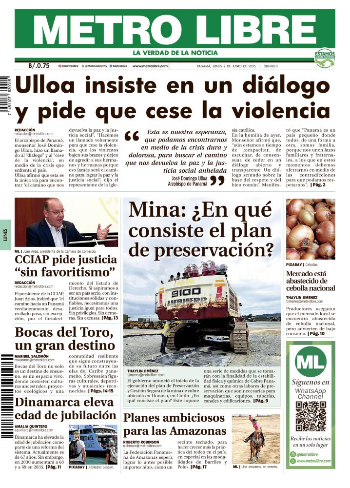Portada del 2 de junio de 2025