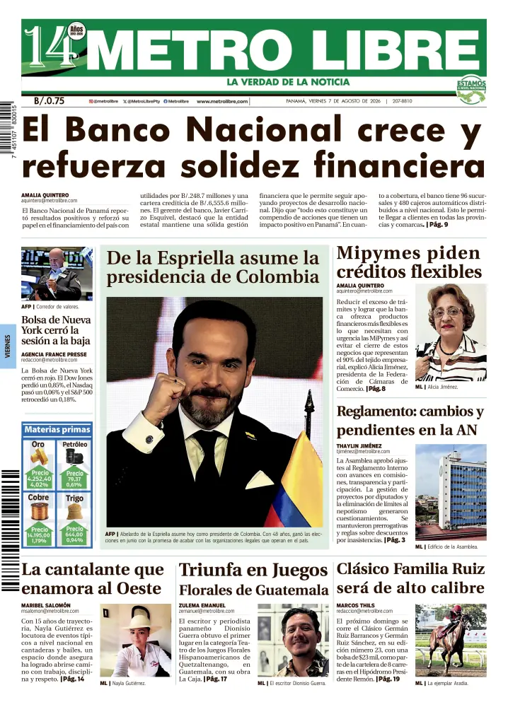 Portada del 7 de agosto de 2026