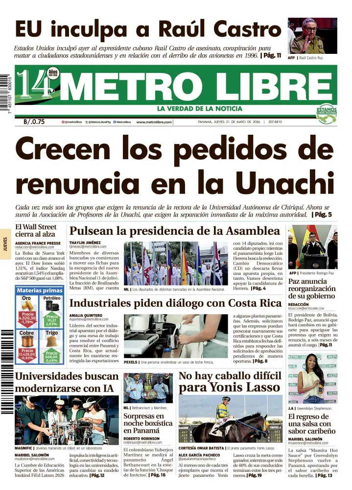 Portada del 21 de mayo de 2026