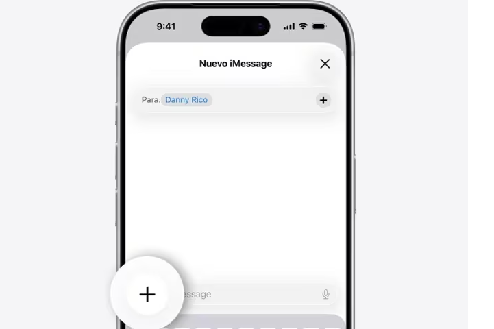 Aplicación de mensajes iMessage.