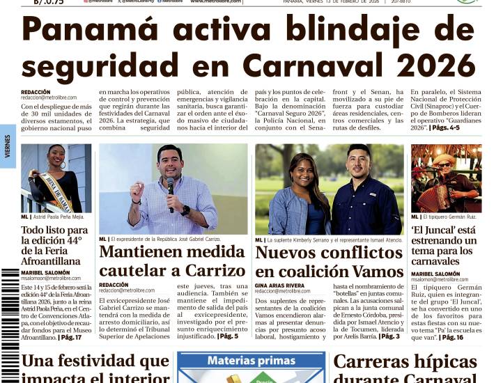 Portada del 13 de febrero de 2026