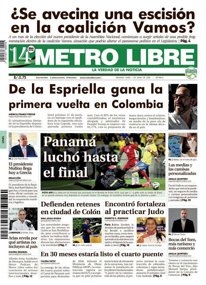 Portada del 1 de junio de 2026