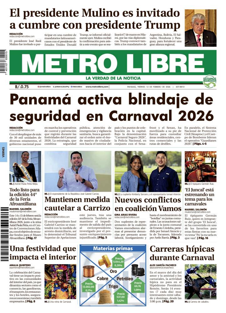Portada del 13 de febrero de 2026