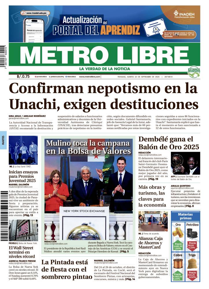 Portada del 23 de septiembre de 2025