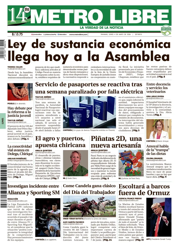 Portada del 4 de mayo de 2026
