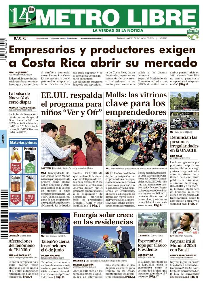 Portada del 19 de mayo de 2026