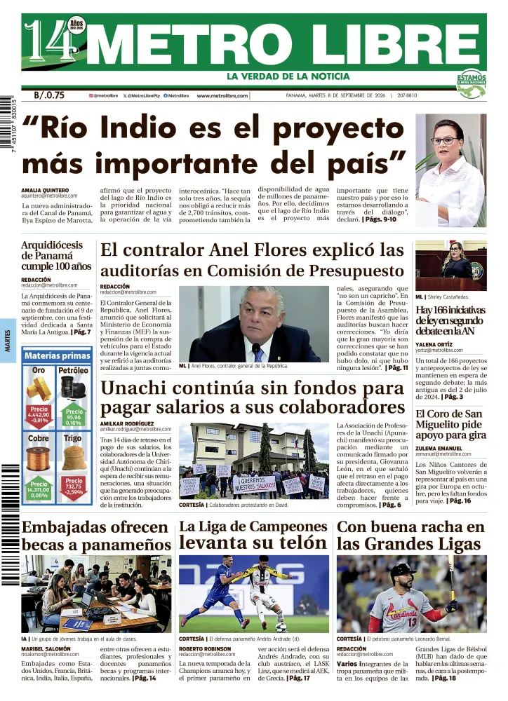 Portada del 8 de septiembre de 2026