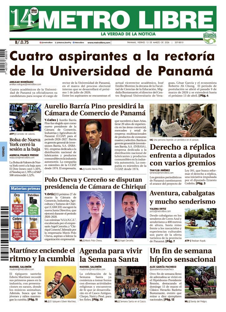 Portada del 13 de marzo de 2026