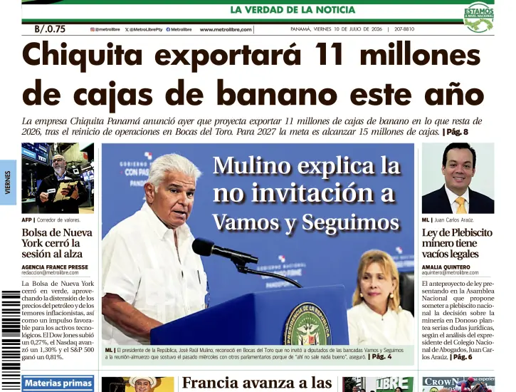 Portada del 10 de julio de 2026