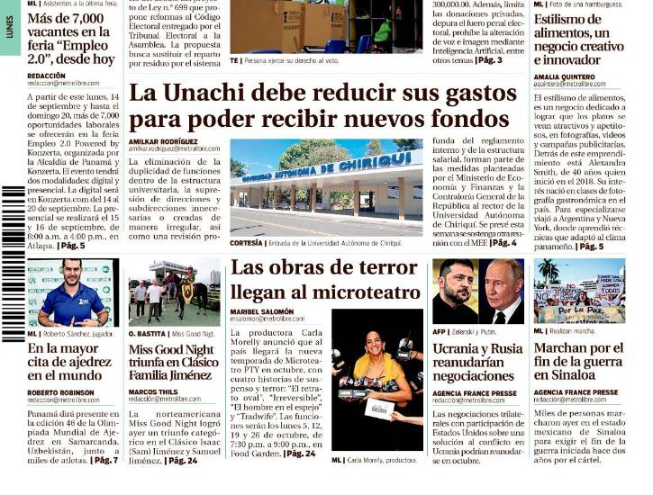 Portada del 14 de septiembre de 2026
