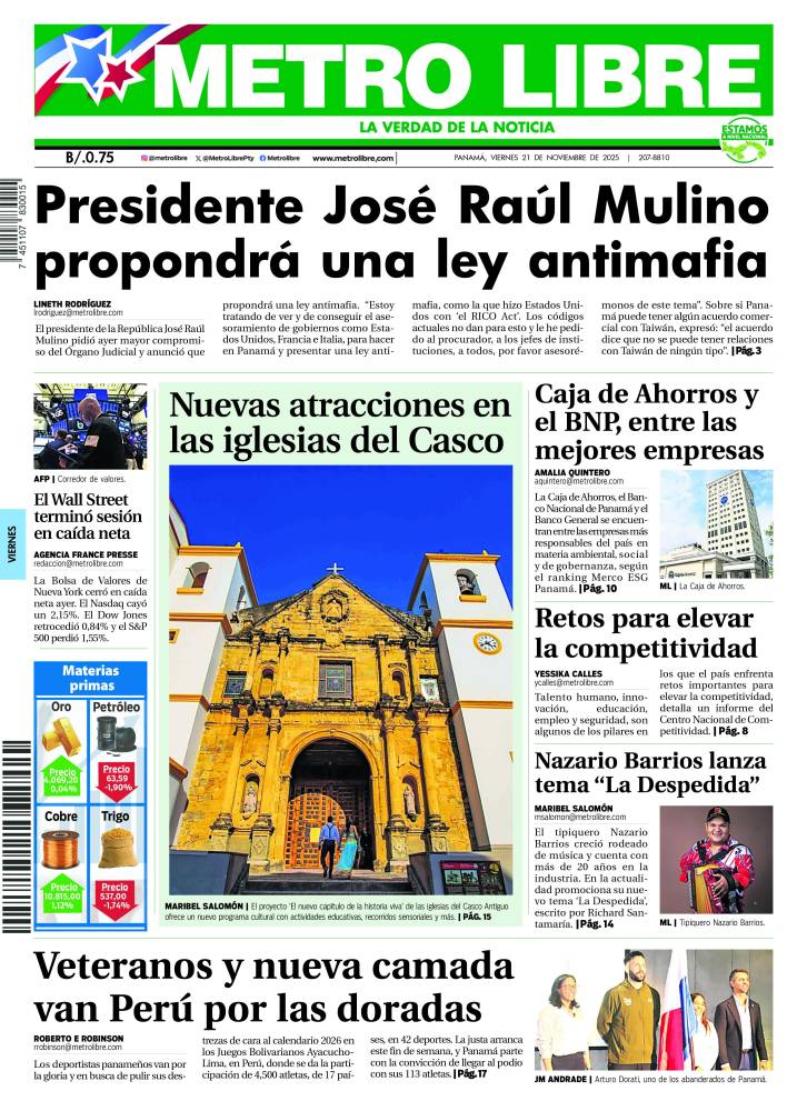 Portada del 21 de noviembre de 2025