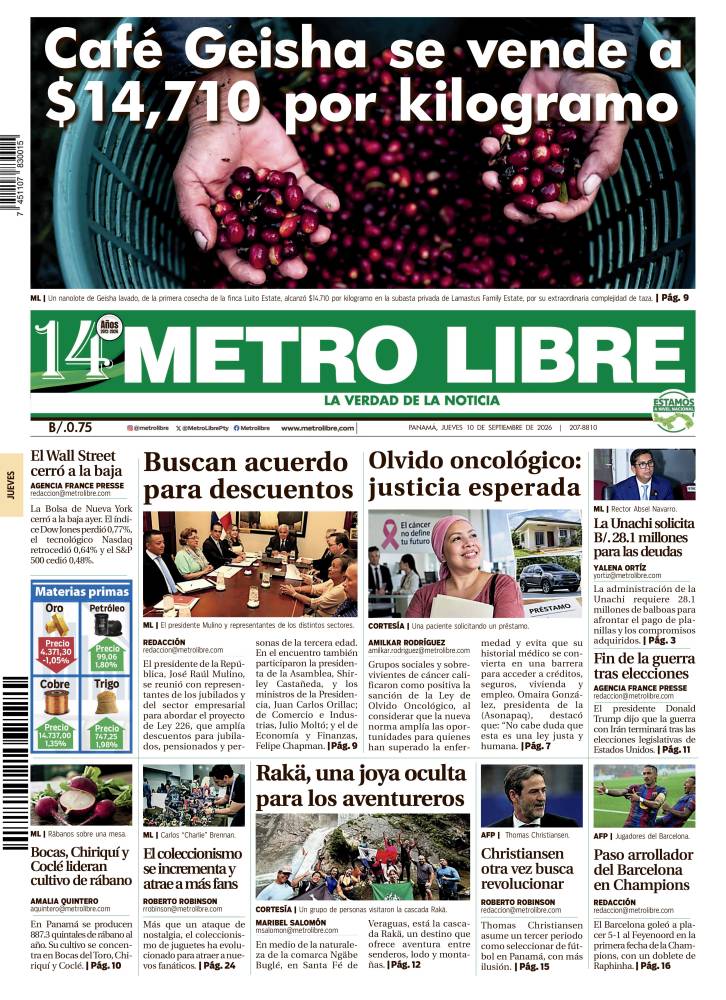 Portada del 10 de septiembre de 2026