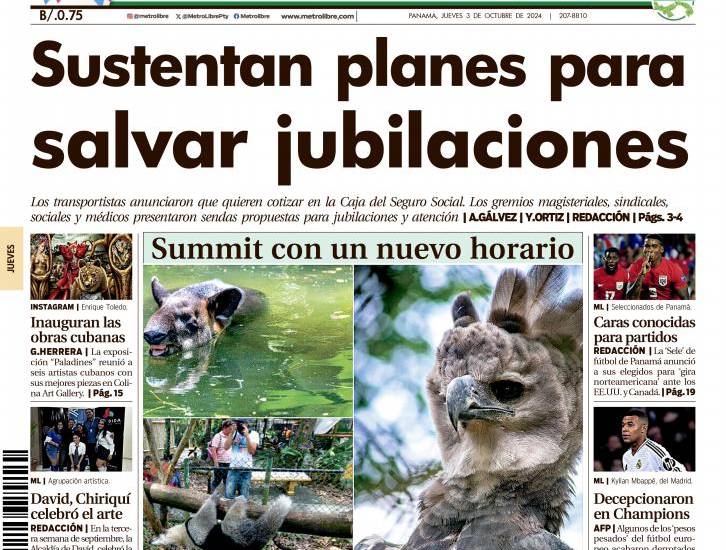 Portada del 3 de octubre de 2024
