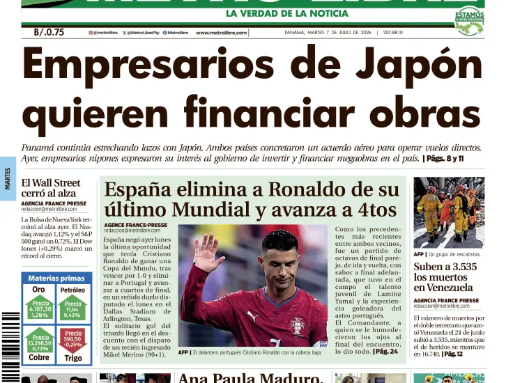 Portada del 7 de julio de 2026