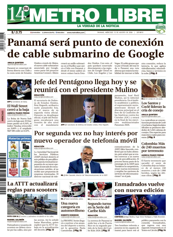 Portada del 12 de agosto de 2026