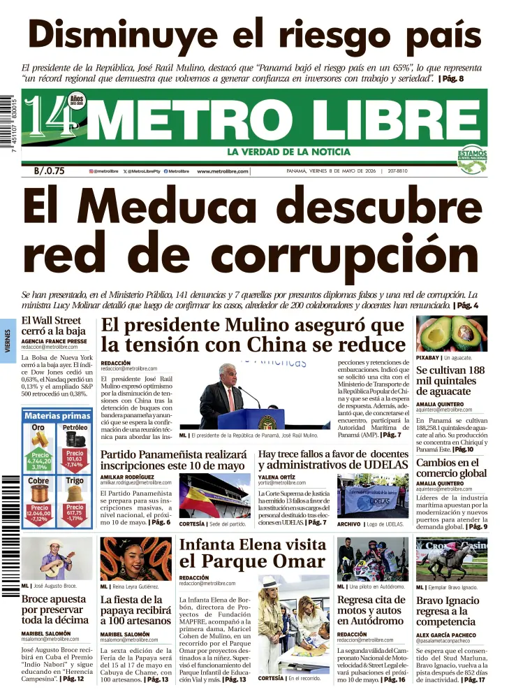Portada del 8 de mayo de 2026