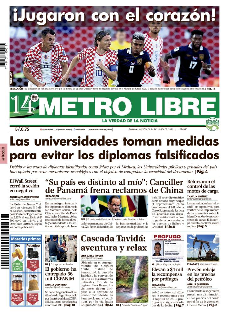 Portada del 24 de junio de 2026