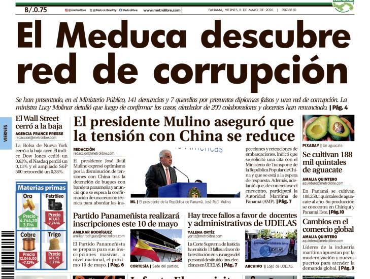 Portada del 8 de mayo de 2026