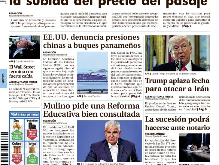 Portada del 27 de marzo de 2026