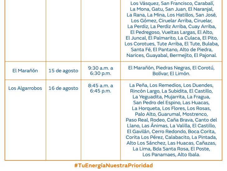 $!Aviso importante: Trabajos de mantenimiento en la red eléctrica del 11 al 17 de agosto de 2025