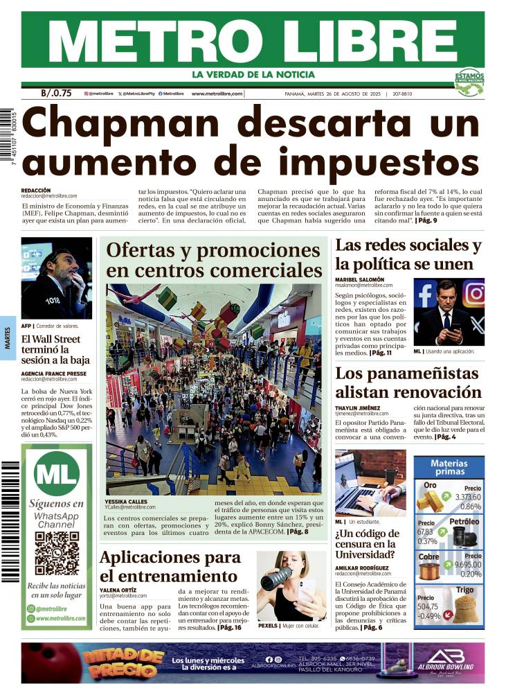 Portada del 26 de agosto de 2025