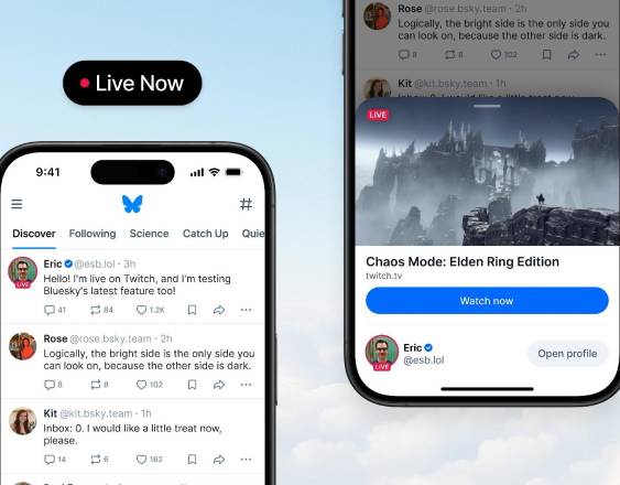 (Foto de ARCHIVO) Imagen de los marcos de en directo de Bluesky