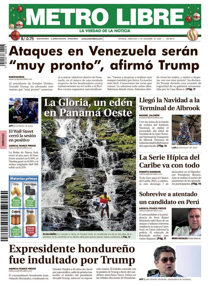 Portada del 3 de diciembre de 2025