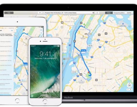 Apple Maps, la aplicación de mapas de la empresa de Cupertino.