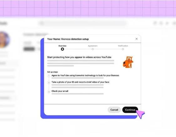 Herramienta de detección de 'deepfakes' de YouTube.