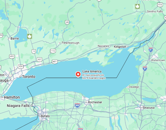 Google Maps cambia nombre de Lago Ontario a “Lago América” en EEUU