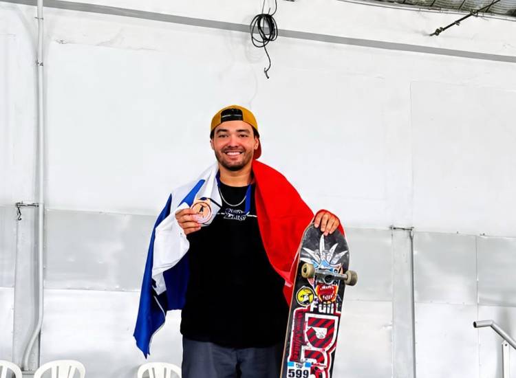 En podio de Skatebording