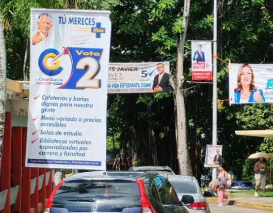 Cortesía | Vallas publicitarias de candidatos a rector.