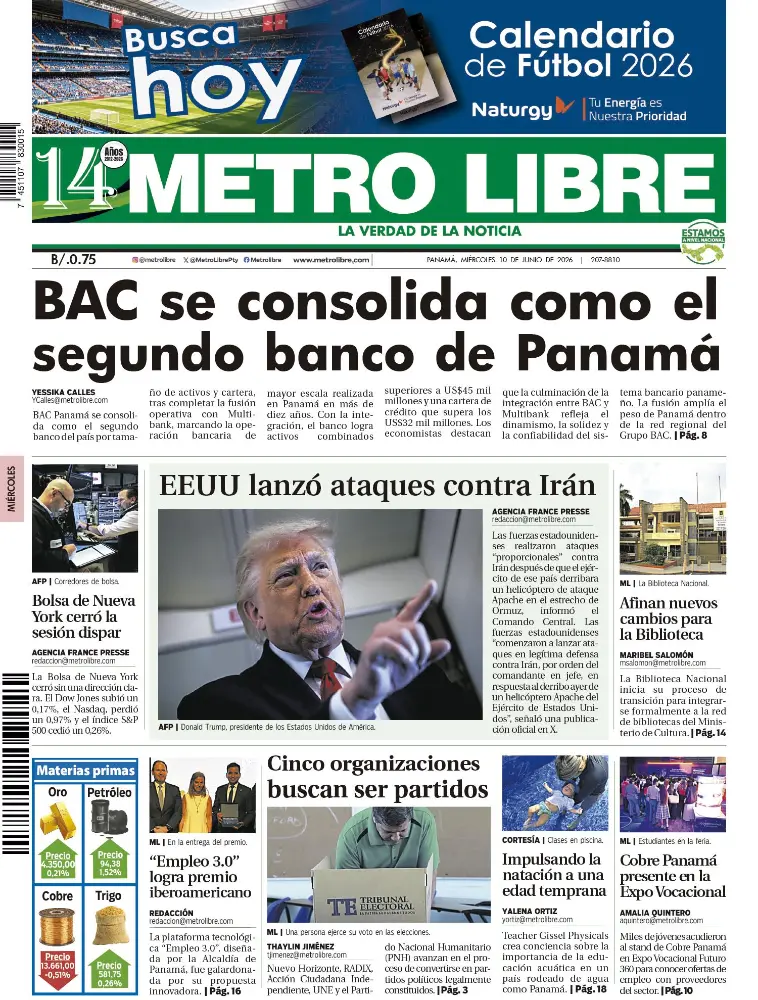Portada del 10 de junio de 2026