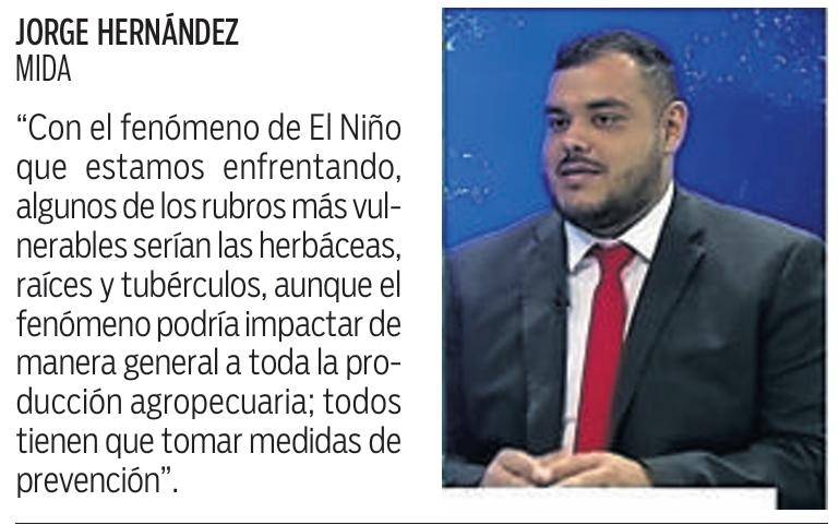 $!Fenómeno de El Niño afectaría en el sector salud y agropecuario