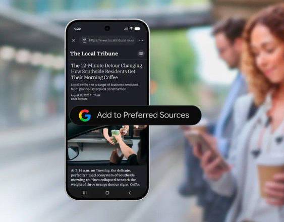 Europa Press | Imagen de la opción de fuentes preferidas de Google.
