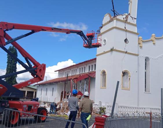 Cortesía | La Catedral San Juan Bautista de Penonomé en reparación.