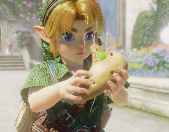 Link en The Legend of Zelda: Ocarina of Time para Nintendo Switch 2.