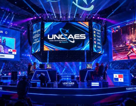 Cortesía | Imagen generada por Inteligencia Artificial que mezcla un torneo regional de Esports con el logo de la Unión Centroamericana de Esports (UNCAES).