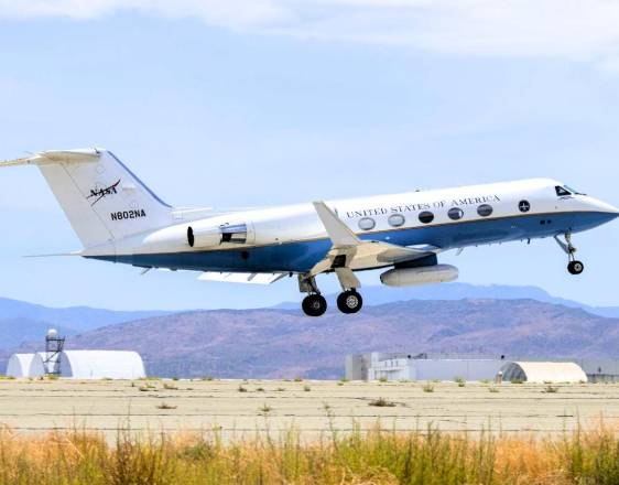 La aeronave de investigación Gulfstream C-20A de la NASA.