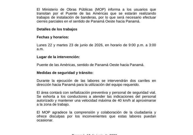 $!Cierres en el Puente de las Américas por trabajos de instalación de banderas
