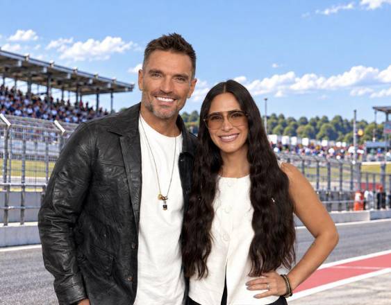 El actor Julián Gil y la periodista deportiva Valeria Marín.