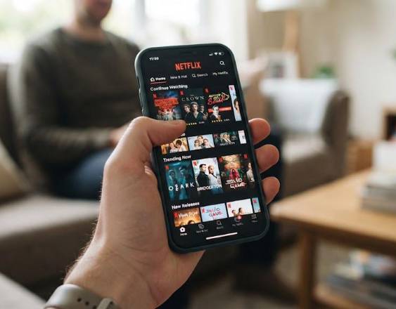 ML | Una persona entrando a la aplicación de Netflix.