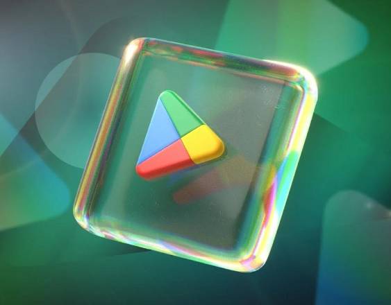 (Foto de ARCHIVO) Logotipo de Google Play Store en un recuadro transparente