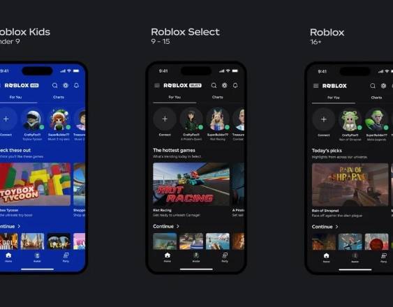 Las nuevas cuentas Roblox Kids y Roblox Select.