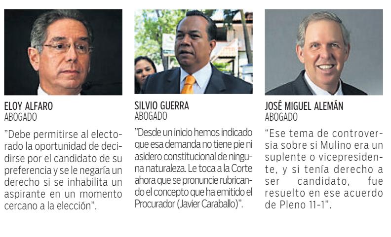 $!Abogados piden archivo de la demanda de inconstitucionalidad a Mulino