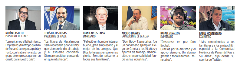 $!El empresario Bobby Tzanetatos es recordado como hombre emprendedor y visionario