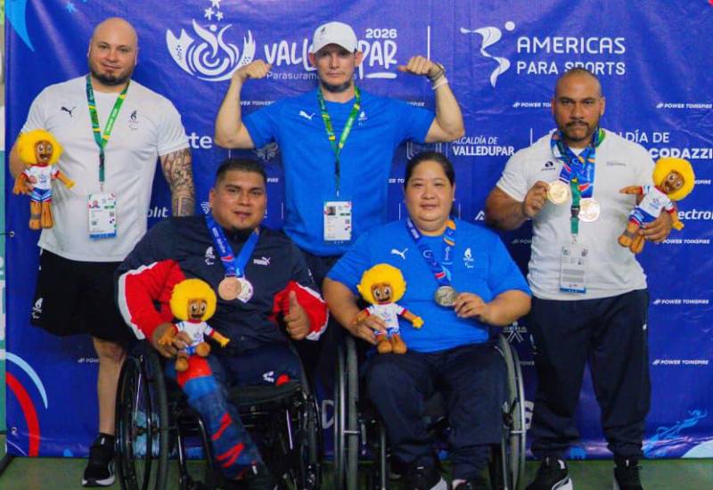 Panamá conquista 5 medallas en parapowerlifting en los Juegos Parasuramericanos Valledupar 2026